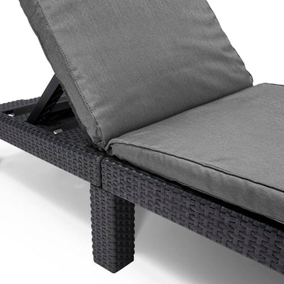 Keter Sunlounger with Cushion Daytona Graphite