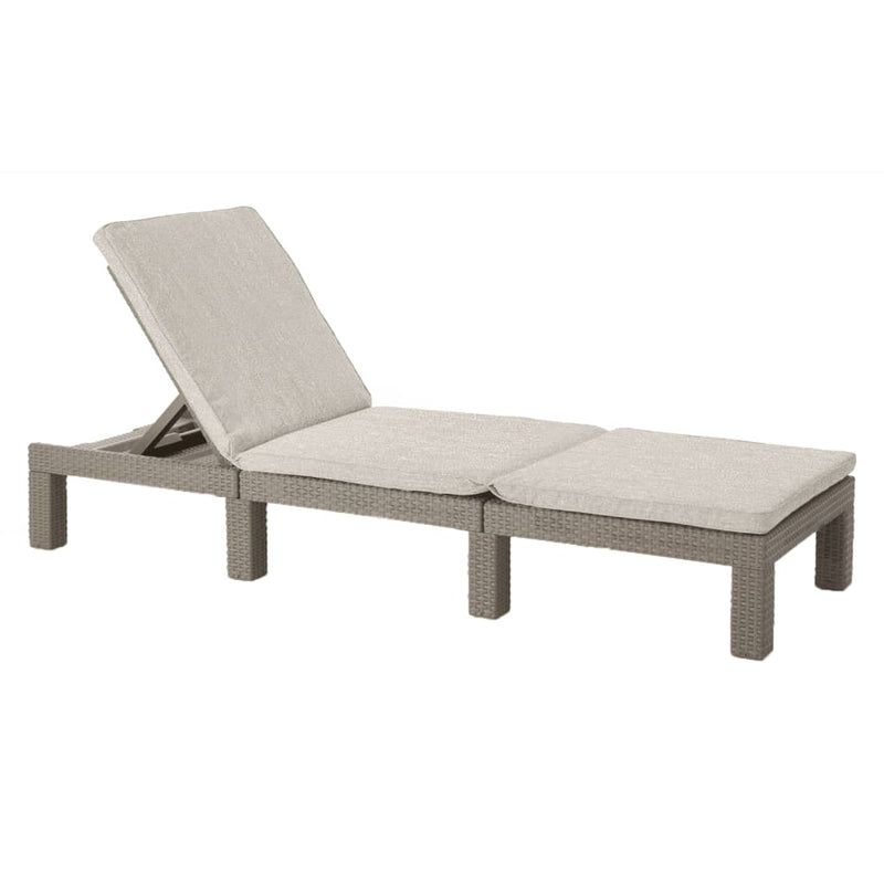 Keter Sunlounger with Cushion Daytona Cappuccino