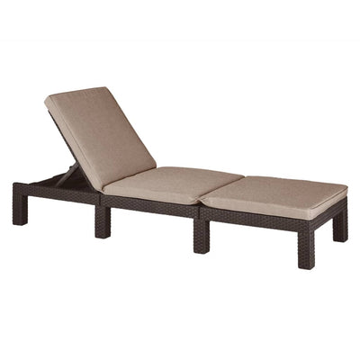 Keter Sunlounger with Cushion Daytona Brown