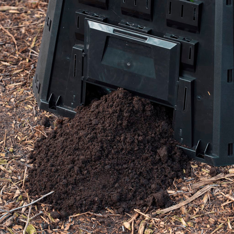 Nature Compost Bin Black 1200 L 6071483