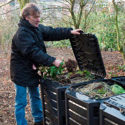 Nature Compost Bin Black 1200 L 6071483