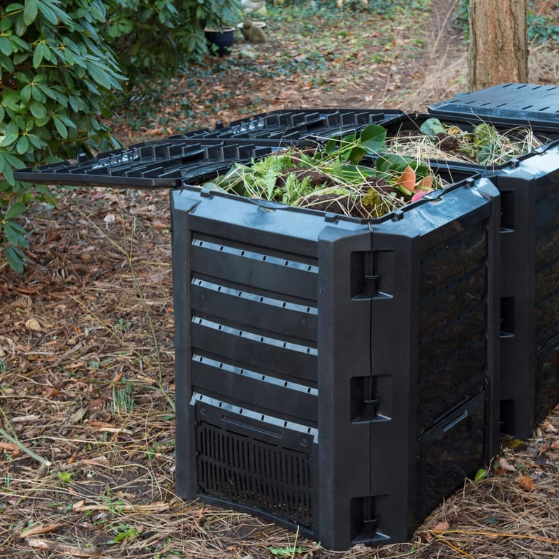 Nature Compost Bin Black 1200 L 6071483