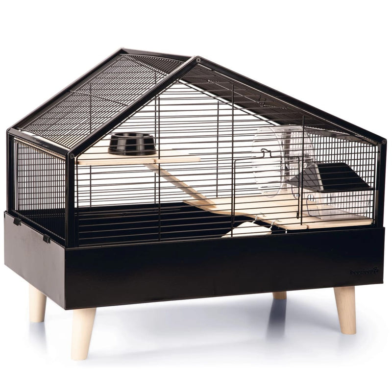 Beeztees Rodent Cage Ayaz Black 58x38x46 cm Metal