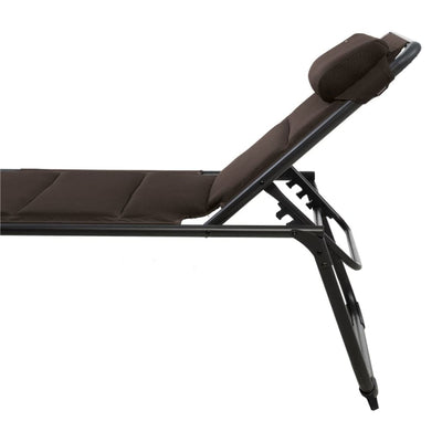 Travellife Foldable Camping Lounger Barletta Relax Grey