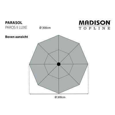 Madison Parasol Paros II Luxe 300 cm Taupe