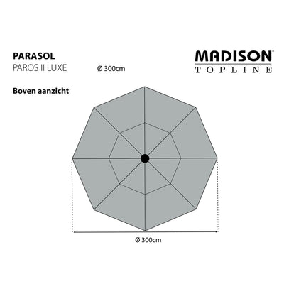 Madison Parasol Paros II Luxe 300 cm Ecru