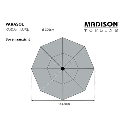 Madison Parasol Paros II Luxe 300 cm Sage Green