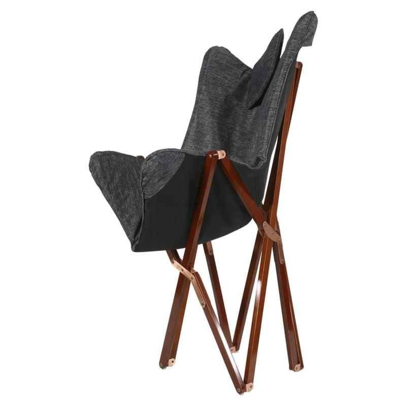 Lesli Living Butterfly Chair 73x85x95 cm Grey and Brown