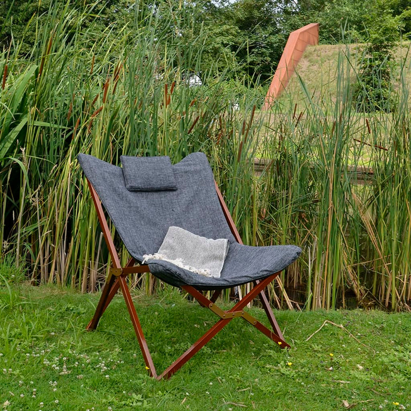 Lesli Living Butterfly Chair 73x85x95 cm Grey and Brown