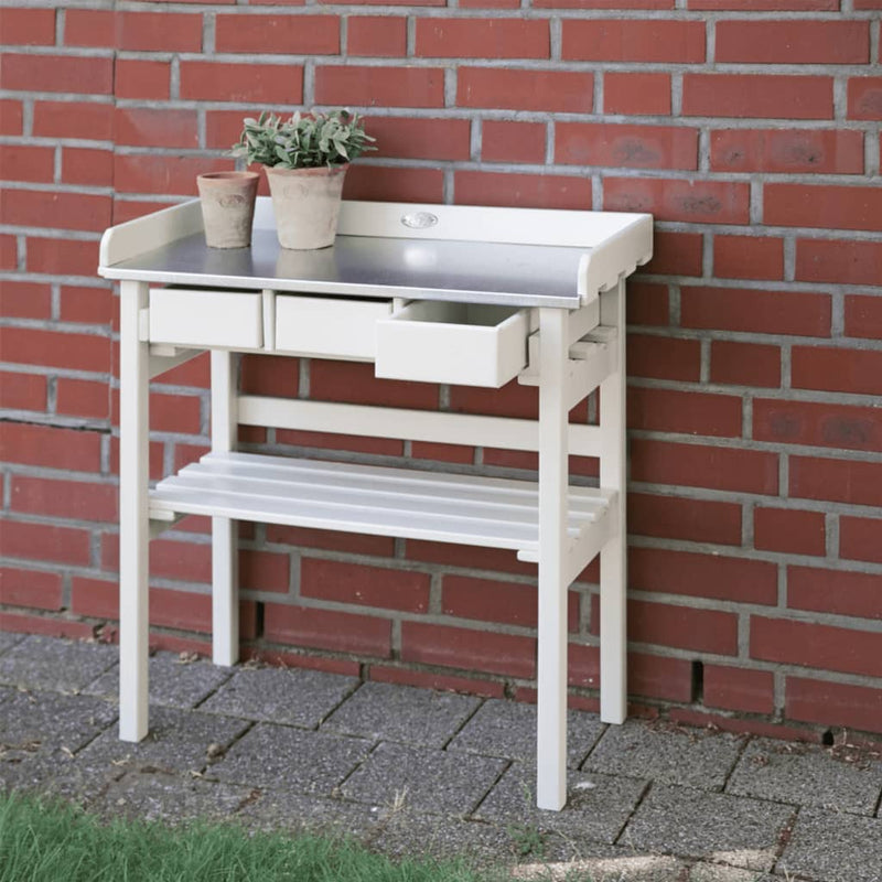 Esschert Design Garden Work Bench White CF29W