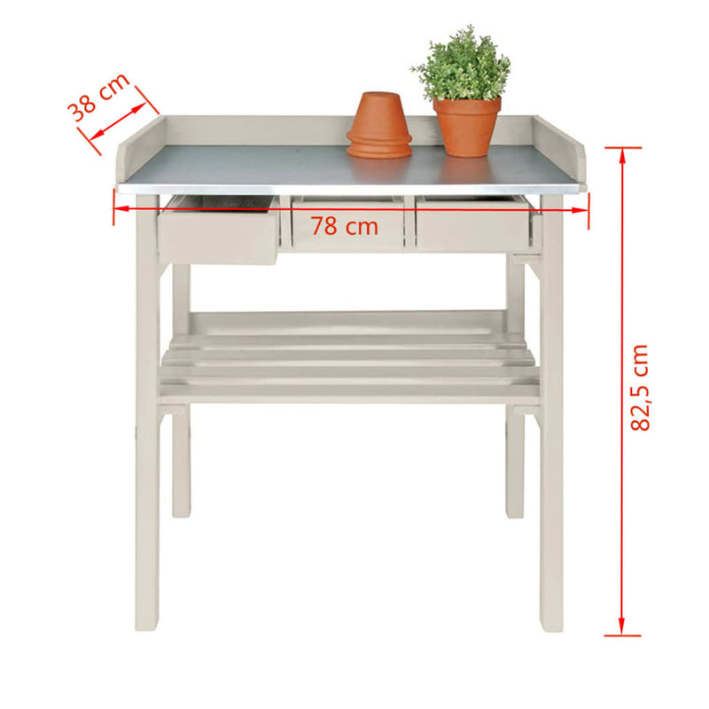 Esschert Design Garden Work Bench White CF29W