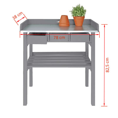 Esschert Design Garden Work Bench Grey CF29G