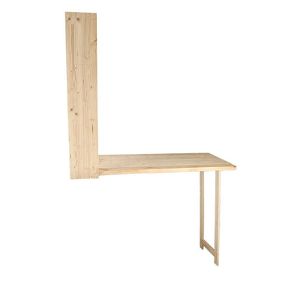 Esschert Design Wall Bar Table with Fold Down Shelf L Natural