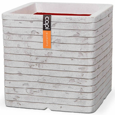 Capi Planter Nature Row Square 30x30 cm Ivory PKRWI902