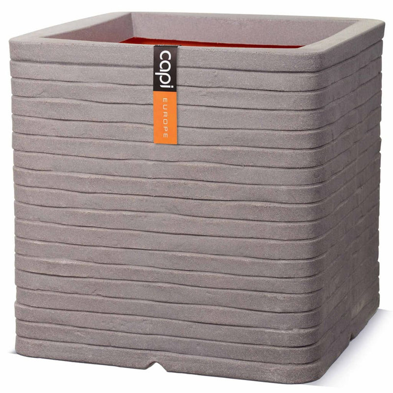 Capi Planter Nature Row Square 40x40 cm Grey PKGRRO903