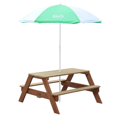 AXI Children Picnic Table Nick with Umbrella Brown