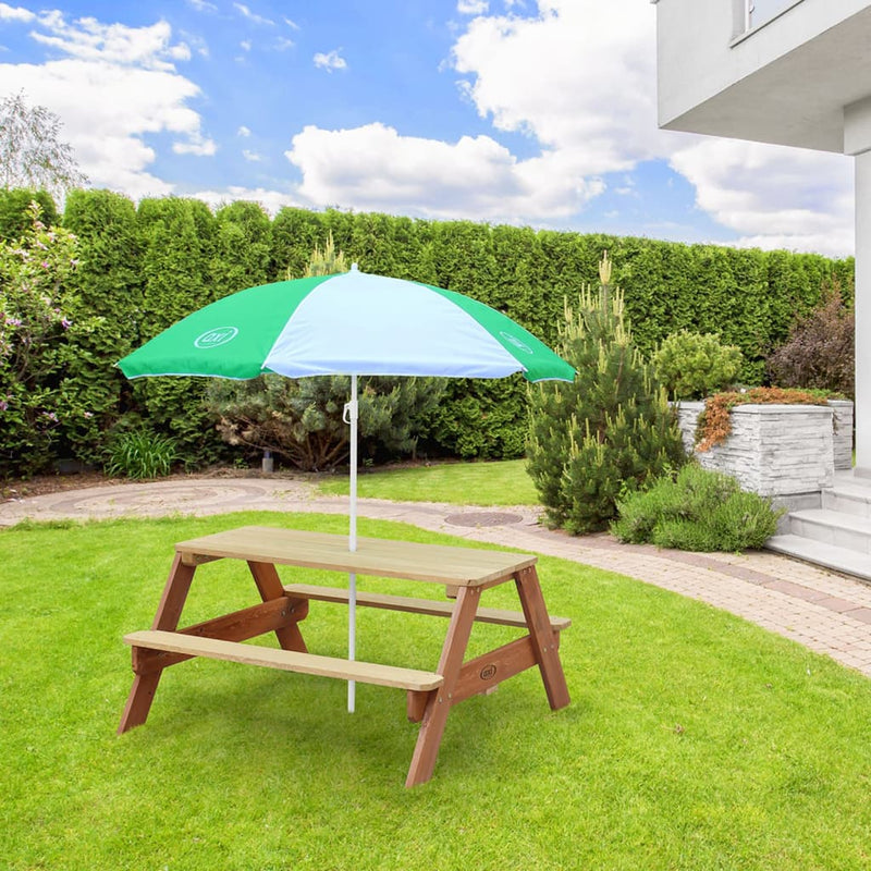 AXI Children Picnic Table Nick with Umbrella Brown