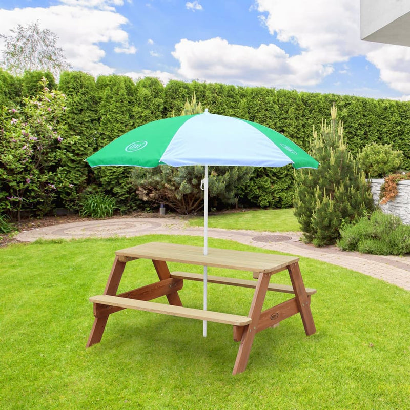 AXI Children Picnic Table Nick with Umbrella Brown