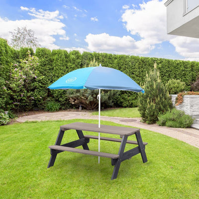 AXI Children Picnic Table Nick with Umbrella Brown and Grey