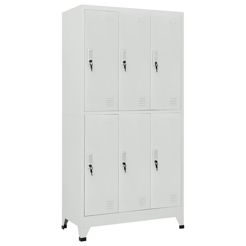 vidaXL Locker Cabinet | Grey | High-quality steel | Large | Locker Cabinet 1