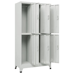vidaXL Locker Cabinet | Grey | High-quality steel | Large | Locker Cabinet 3
