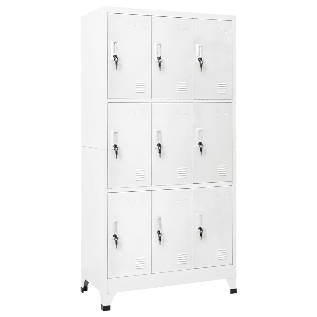 vidaXL Locker Cabinet | Grey | Steel | 90x45x180 cm | Locker Cabinet 1