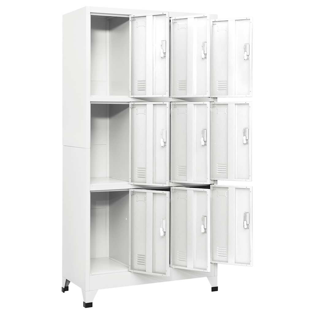 vidaXL Locker Cabinet | Grey | Steel | 90x45x180 cm | Locker Cabinet 3