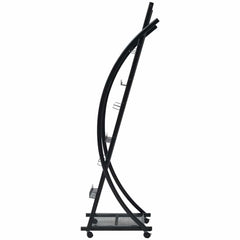 vidaXL Magazine Rack 40x32x131 cm Black A4 3