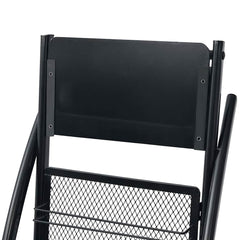 vidaXL Magazine Rack 40x32x131 cm Black A4 4