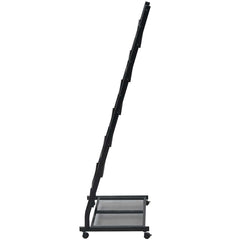 30100 vidaXL Magazine Rack 47,5x43x133 cm Black A4 3
