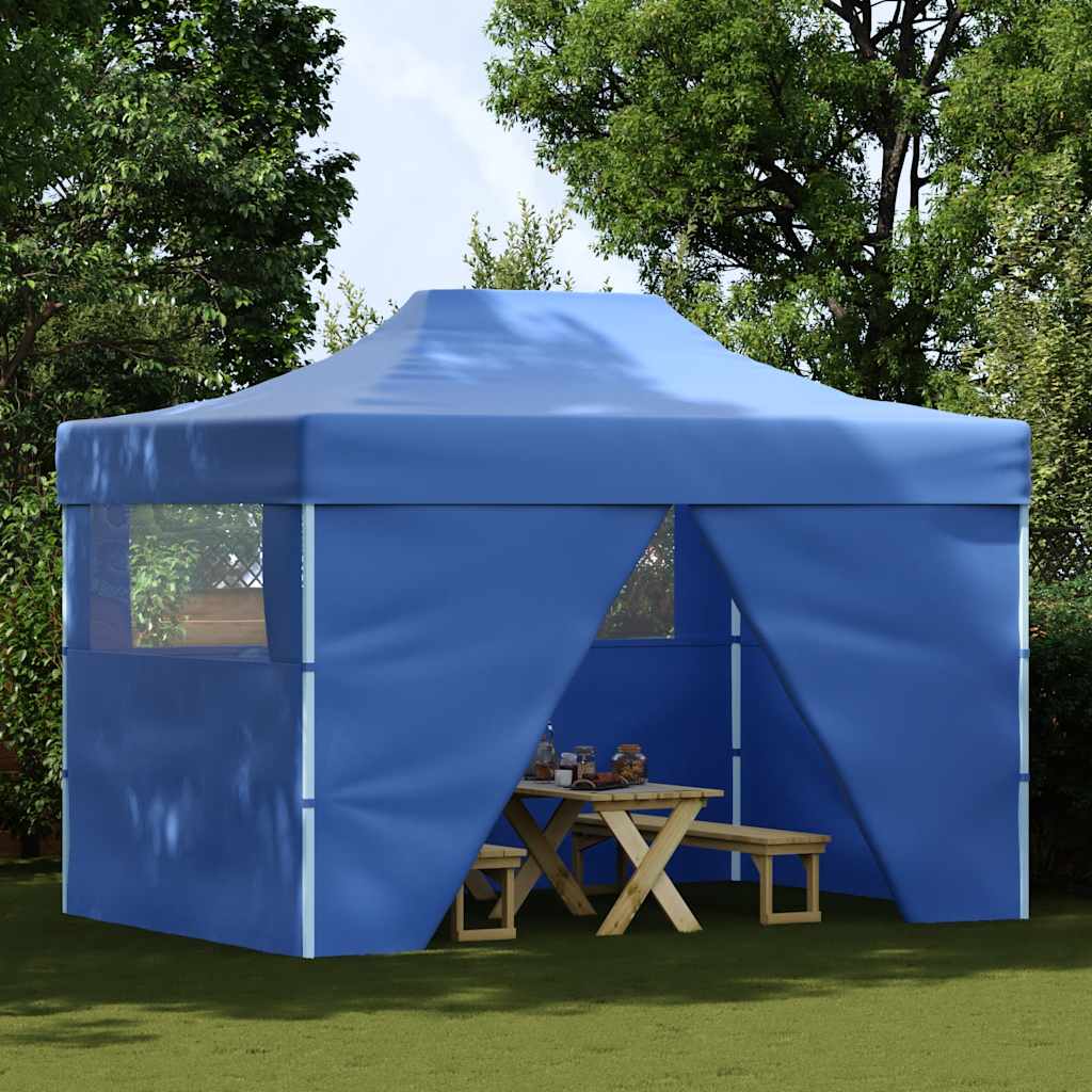 vidaXL Marquee | Blue | 600D Oxford fabric with PVC coating, Powder-coated steel 2
