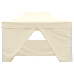 vidaXL Foldable Tent Pop-Up with 4 Side Walls 3x4.5 m Cream White 4