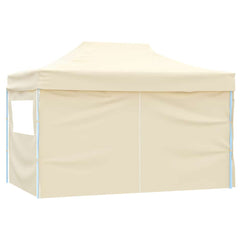 vidaXL Foldable Tent Pop-Up with 4 Side Walls 3x4.5 m Cream White 5