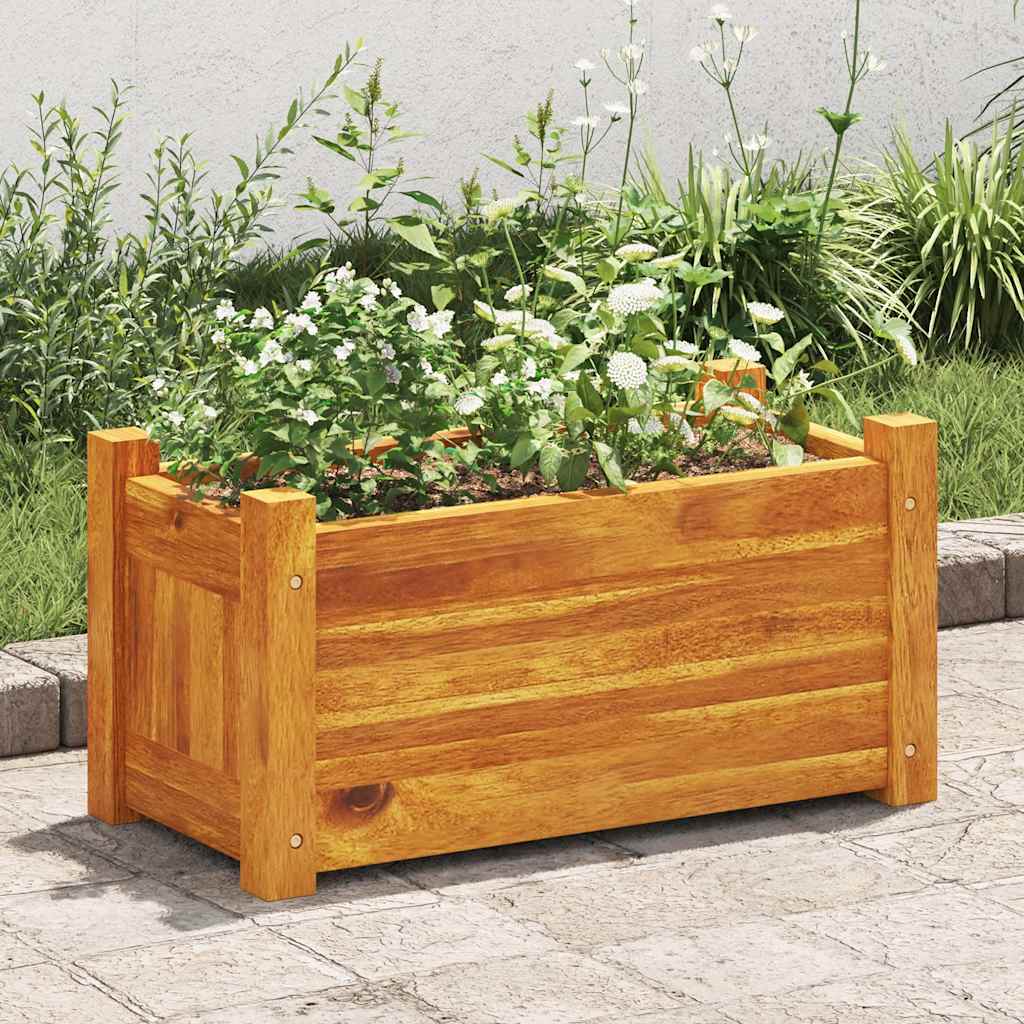 vidaXL Raised Bed | Brown | Acacia wood with oil finish | Compact | Durable 3