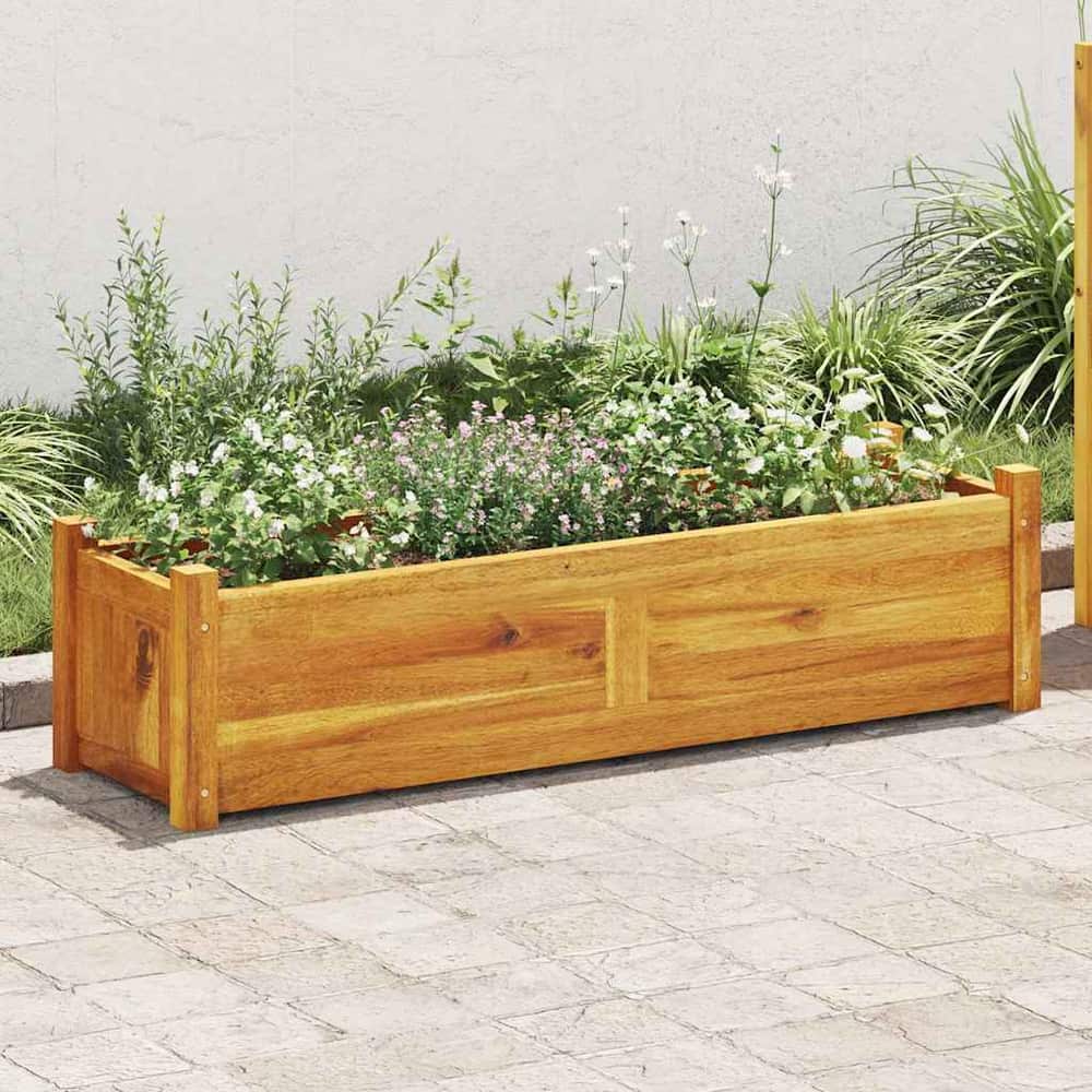 Garden Raised Bed Acacia Wood 100 cm 30 cm