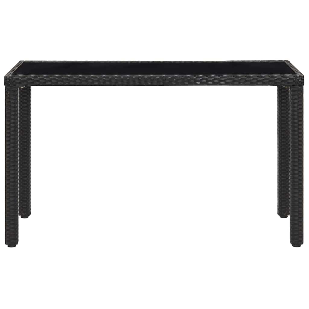 5 Piece Outdoor Dining Set with Cushions Poly Rattan Black 4