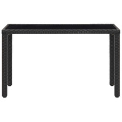 5 Piece Outdoor Dining Set with Cushions Poly Rattan Black 4