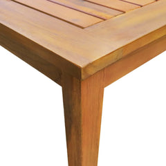 5 Piece Outdoor Dining Set Solid Acacia Wood 140 cm table length 4