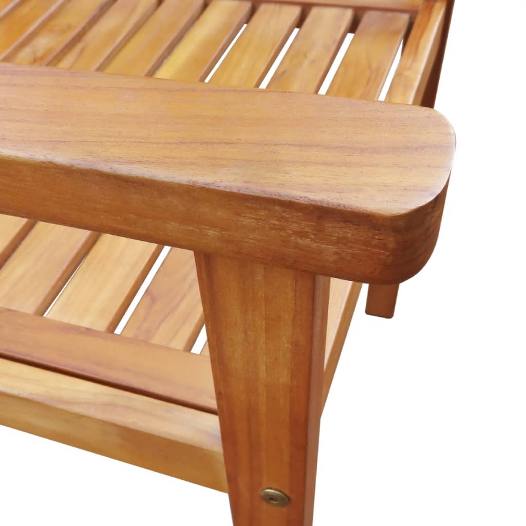 5 Piece Outdoor Dining Set Solid Acacia Wood 140 cm table length 4