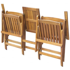 vidaXL Folding Garden Bench with Tea Table 140 cm Solid Acacia Wood 3