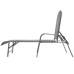 42725 vidaXL Sun Lounger Steel Anthracite 4