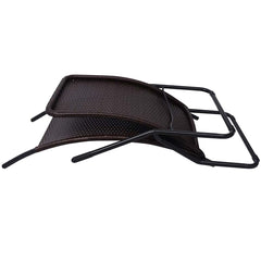 vidaXL Folding Sun Lounger Poly Rattan Brown 4