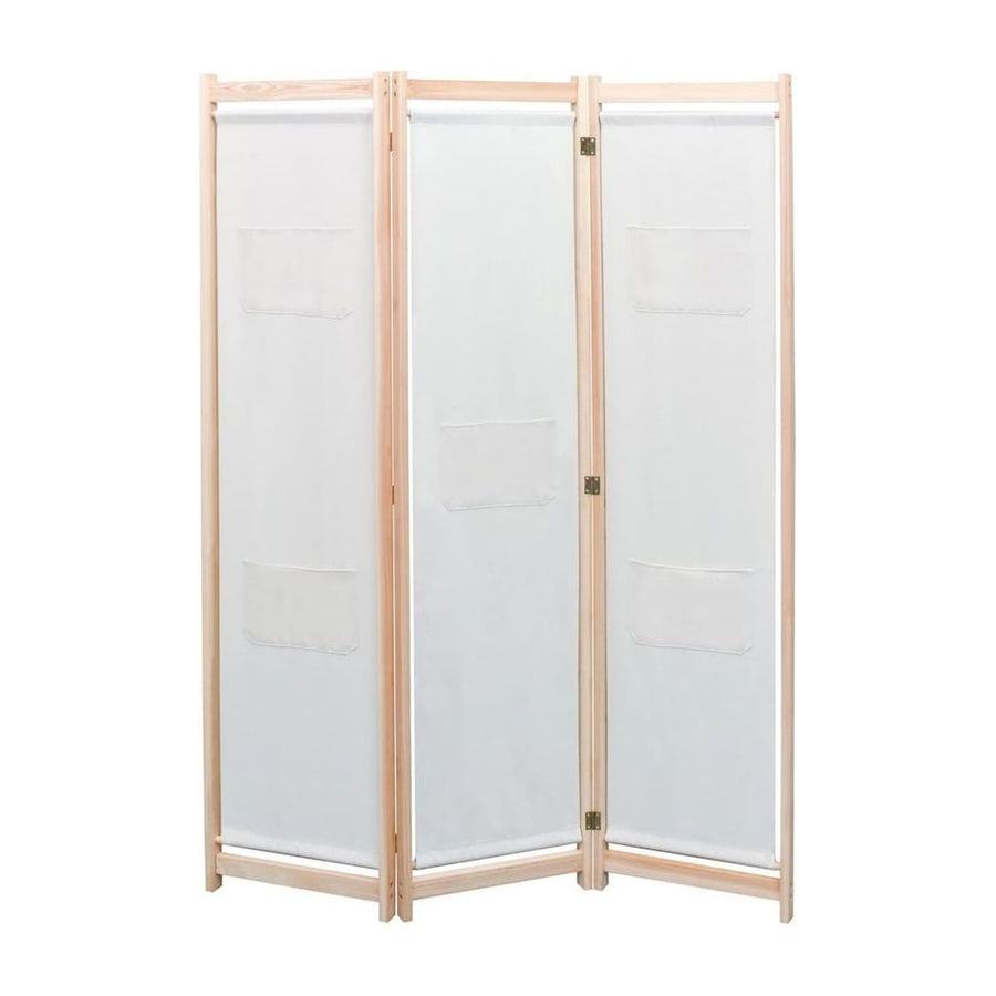 3-Panel Room Divider Cream