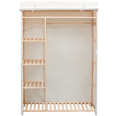 Wardrobe 110x40x170 cm Fabric White