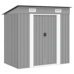 Garden Shed Metal Grey