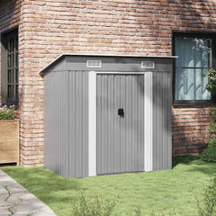 Garden Shed Metal Grey