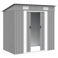 Garden Shed Metal Grey
