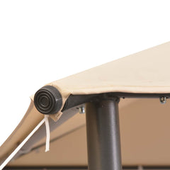 Gazebo Pavilion Tent Canopy Steel Beige