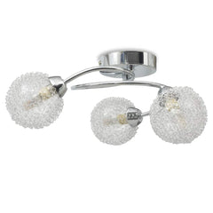 vidaXL Ceiling Lamp | Chrome, Warm White | Glass, Metal | Medium | Modern 4