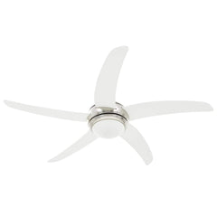 Ceiling Fan with Light and Remote Control Ø White 128 cm with 5 blades